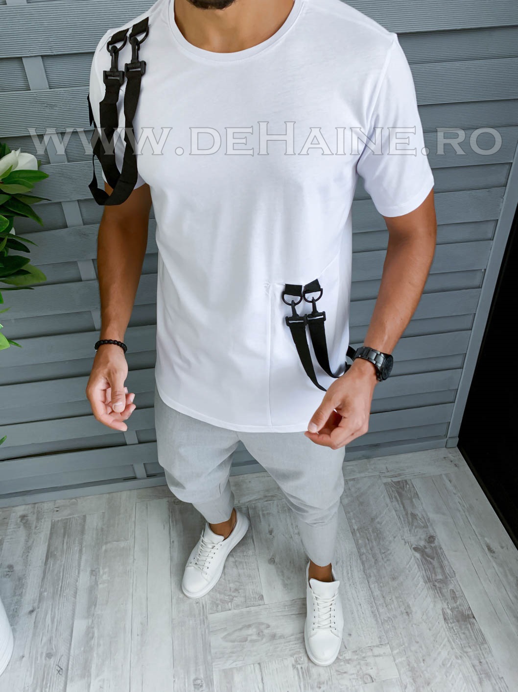 Tricou barbati alb slim fit vagabond b1968 p9-4*